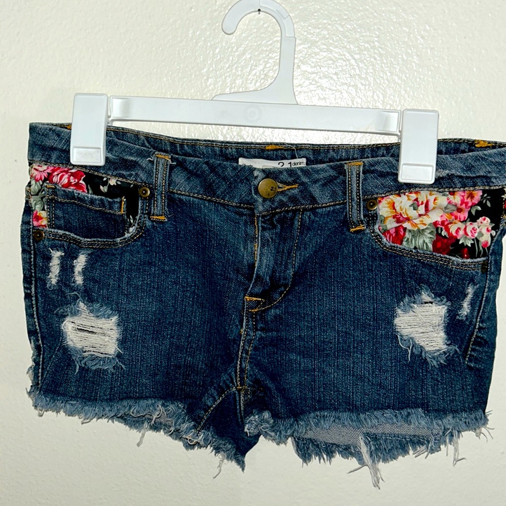 shorts, denim, lace